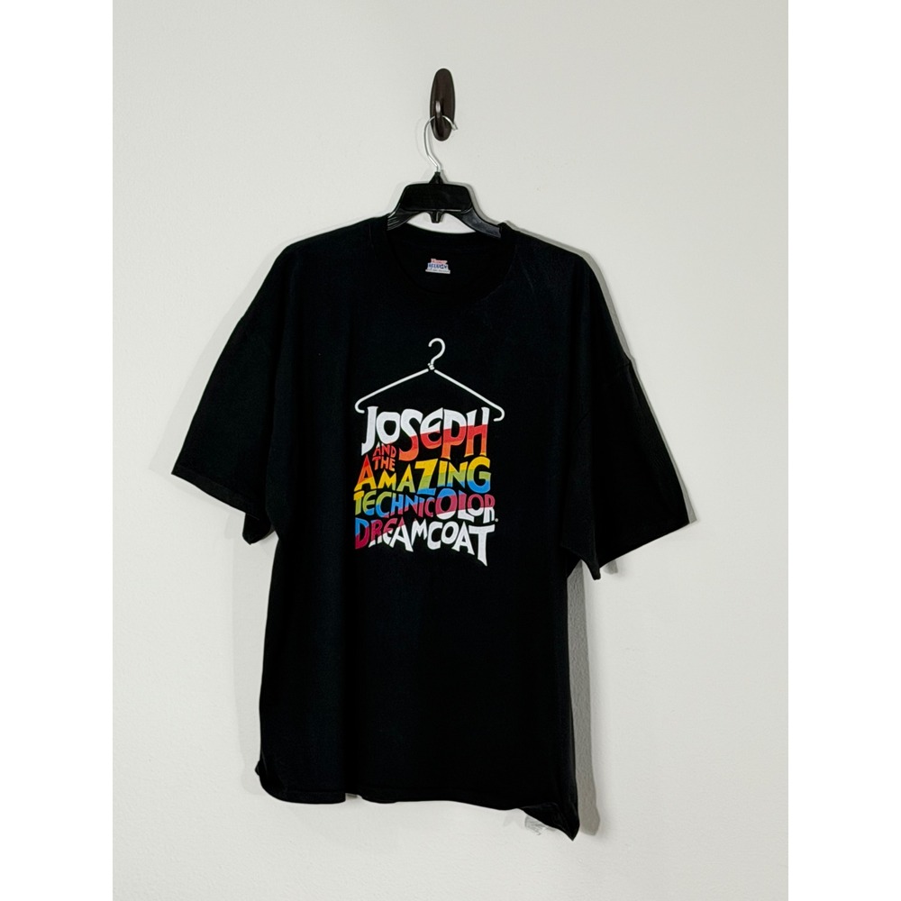 Hanes Beefy-T Joseph Technicolor Dreamcoat Orchestra Shirt Black 4XL 2016